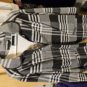 Black and White Plaid Blazer